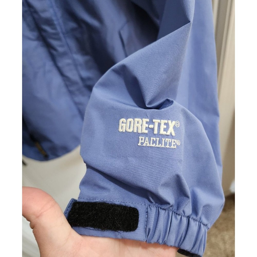 Bass Pro Shop Gore Tex Paclite‎ Blue Windbreaker Hooded Jacket Mens Size Large - Picture 10 of 14